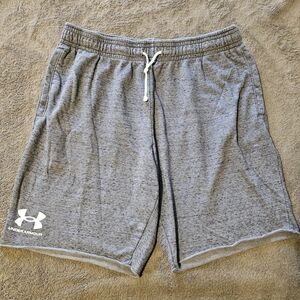 Under Armour Men's Terry Cloth Heather Gray Shorts